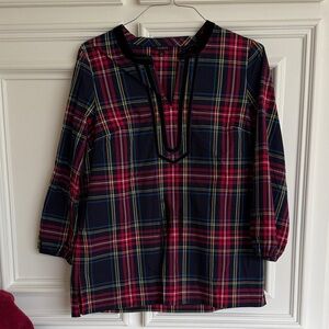 Talbots Multicolor Plaid Blouse